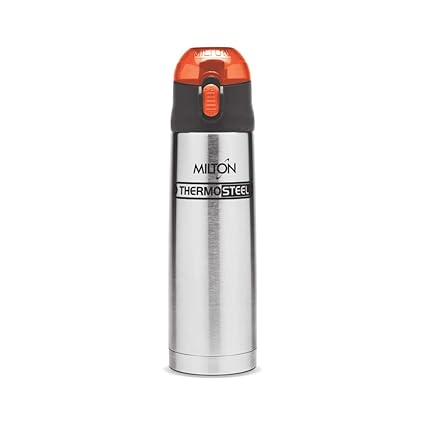 Milton Thermosteel Crown 600 Flask, 500ml, Silver (Cap color may vary)