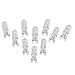 Merssavo 10pcs G9 25W AC 230V Halogen Bulbs Warm White Light Office Capsule Lamp 2800K