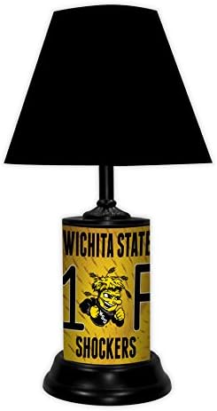 TAGZ SPORTS UNLIMITED Wichita State Shockers NCAA Desk/Table Lamp with Black Shade