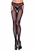 Leg Avenue Women's Suspender Pantyhose, Black Fishnet, One Size