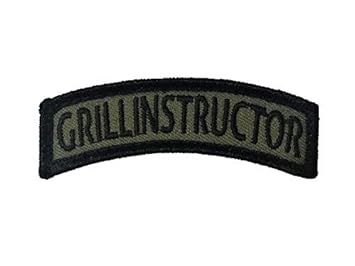 Café Viereck Bundeswehr Zusatz Fun Morale Patch gestickt mit Klett Spaß im Dienst für Militär/Armee/Polizei (Grill Instructor