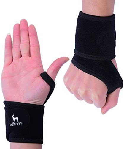 Thumb Stabilizer Brace Neoprene Wrist Wrap | Adjustable Support Brace for Wrist &amp; Thumb Support | Sports Injury, Tendinitis and Arthritis Wrist Band | One Size Fits All Arm Support Brace by Astorn