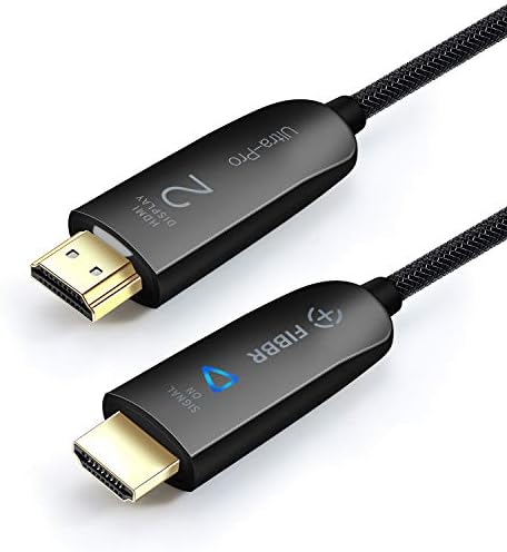 Fiber Optic HDMI Cable 10FT (3m) - High Speed 2.0 18Gpbs 4k@60 4:4:4 - PET Braided Cord and Gold Plated Connector - Support Ethernet, Video 4K, UHD 2160p, HD 1080p, 3D, Xbox 360, PS4, Computer