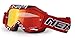 NENKI Youth&Kids Motocross Goggles ATV Dirt Bike Goggles MX Motorcycle Off Road with Anti Fog and 100% UV Protection Red Tinted Lens