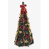 LB International Pop Up 6' Green Artificial Christmas Tree with 350 Clear Lights