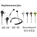 6 Pairs Replacement Silicone Ear Tips Earbuds Buds Stayhear for Bose QC30 QC20 SIE2i IE2 IE3 Soundsport Wireless Headphones, (Transparent)