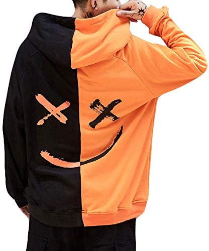 IAMUP Unisex Teen's Fashion Tops Smiling Face Fashion Print Blouse Hoodie Sweatshirt Jacket Korean Pullover