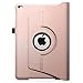 Fintie iPad Air 2 Case - 360 Degree Rotating Stand Case with Smart Cover Auto Sleep / Wake Feature for Apple iPad Air 2 (iPad 6) 2014 Model, Rose Gold