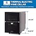 Commercial Cool CCWT060MB Thermal Electric 6 Bottle Wine Cellar, Black