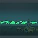 FLY SPRAY 9pcs Creative Luminous Wall Decorative Dinosaur Sticker Glow in The Dark Light Decor Removable Vinyl Decals Mural Baby Nursery Room