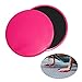 Core Exercise Sliders Gliding Discs for Gym, Home and Travel Total Body Workouts. Abdominal, Chest, Leg Exercise Equipment, Use on Carpet or Hardwood Floors (Round, Red)