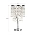 Hile Lighting KU300085 Chrome Round Crystal Chandelier Bedroom Nightstand Table Lamp