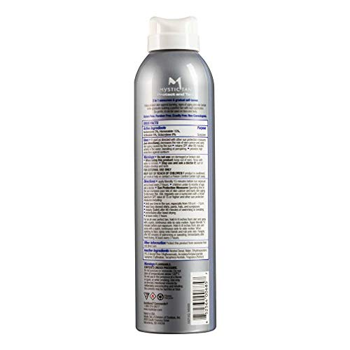 Mystic Tan Protect + Tan 2-in-1 SPF50 Sunscreen & Gradual Self-Tanner Sunless Spray Mist For Body & Face, 6 oz. / 170g