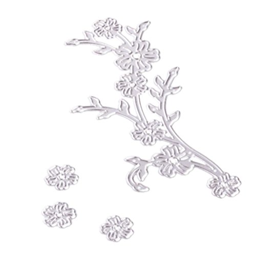LandFox Cutting Dies Stencil Metal Template Mould - DIY Scrapbooking Album Paper Card Decor Craft (C - 52x114mm,15x15mm)