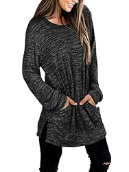 XIEERDUO Comfy Sweatshirts For Women Tunic Tops
