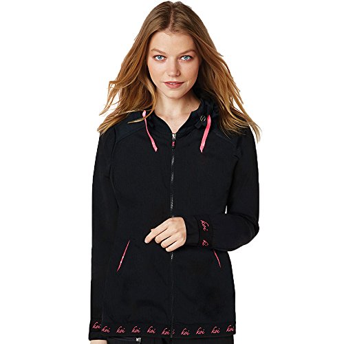 koi Lite Women’s Joyful Zip Up Solid Scrub Jacket XXX-Large Black
