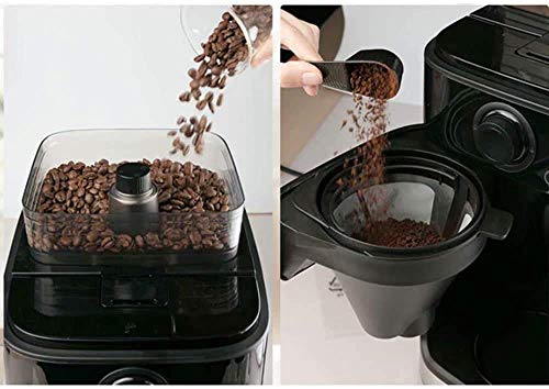 Kaffeemaschine zu Hause Mahlen integrierte 350ML Bohnenkiste, 9-Gang-Mahlen, 1,2L, 1000W – Bild 2