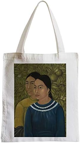 Big Canvas Tot Shopper Bag Beach Student Frida Painting Artist Original Vintage Art 3