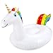 OlarHike Rainbow Unicorn Pool Floats, Giant Inflatable Blow Up Pool Float for Adults & Kids with Cup Holder, Ride-On Pool Raft for Ocean, Lake, Pool or Beach