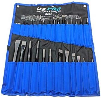 US PRO Tools 28pc Punch & Chisel Tool Set, Punches and Chisels 2232, Medium to Large - Image 3