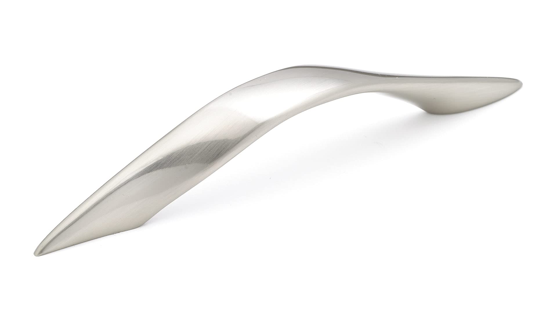 Richelieu Hardware BP2559128195 Contemporary Metal Handle Pull, 1.30" x 7.50" x 0.20", Brushed Nickel, Greys, Chromes, and Others, 5 Inches