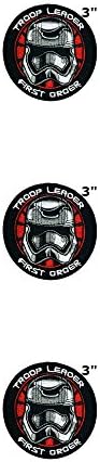 Application Star Wars Classic First Order Chrome Troop Leader Cosplay Badge Embroidered Iron Or Sewn-On Applique Patch 3-Pack Gift Set