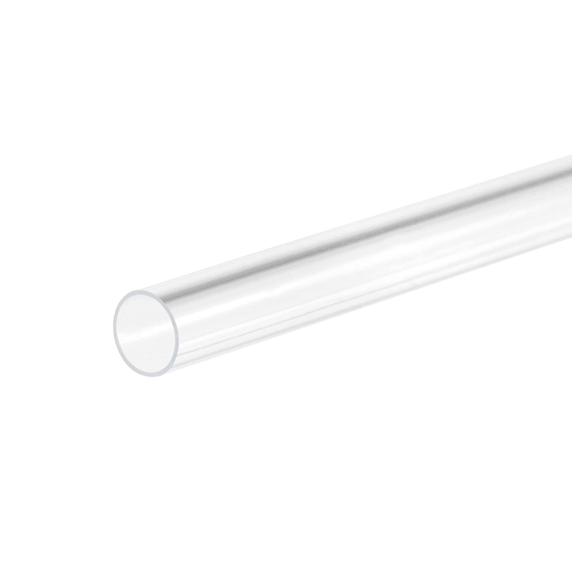 sourcing map Clear Rigid Tubing 4mm(5/32'') ID x 5mm(3/16'') OD x 305mm/12inch Plastic Water Tube for DIY, Pack of 2