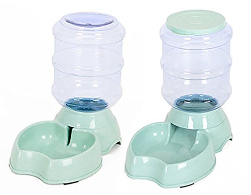 MaruPet Dog Feeding Bowl for Puppy <7 lbs with 8.3 Pound 16 Cups Capacity Automatic Gravity Feeder and Food Dispenser for Teddy, Chihuahua, Shih Tzu, Yorkshire Terriers Waterer + Feeder