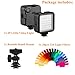 49 LED Video Light Panel Flash + 20pcs Gel Filter + Adjustable Stand Hot Shoe Mount Compatible Zhiyun Smooth Crane DJI Osmo Ronin Gimbal Stabilizer Tripod DSLR Camera Canon Nikon Olympus Photography