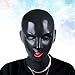LUOEM Full Face Blindfold Mask Breathable Open Eyes Open Mouth Face Cover Mask Adult Cosplay Costume Hood Unisex Headgear Wedding