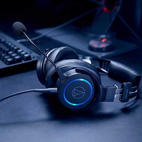 Audio-Technica ATH-G1 Premium Gaming Headset for PS5, Xbox Series X, Laptops, and PCs, with 3.5 mm Wired Connection, Detachable Mic, Black