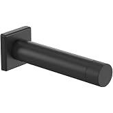 National Hardware Reed Door Stop, 3 in, Aluminum, Matte Black | Protects Walls and Molding From Door Knob Damage; Mounting Hardware and Instructions Included