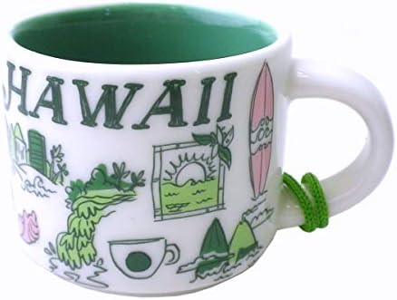 Starbucks スターバックス スタバ デミタスカップ Been There Series シリーズ アメリカ ハワイ Hawaii エスプレッソ 米国 陶器 グリーンホワイト オレンジ マグ コップ 南国 Pop イラスト 59ml 海外限定 Hawaii限定