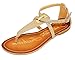 Elegant Footwear Women's Mariza-9 T-Strap Thong Flat Sandals