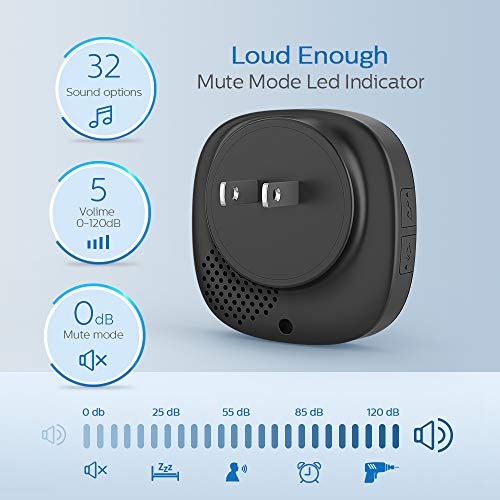 2 Wireless+Doorbell+Waterproof+Operating+Transformer