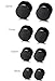 FUNRUN 8 Pairs Stainless Steel Stud Earrings for Women Men Ear Piercing Studs Round Tunnel Black and White 9-12mm