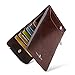 Wallet Men - Double Fold Zip pocket RFID Shield Slim Leather Credit Card Bag
