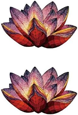 Amazon 防水一時的な入れ墨のステッカーかわいい仏蓮の花のデザインボディーアートの男性女性化粧道具 Sf3408 Diy 工具 ガーデン