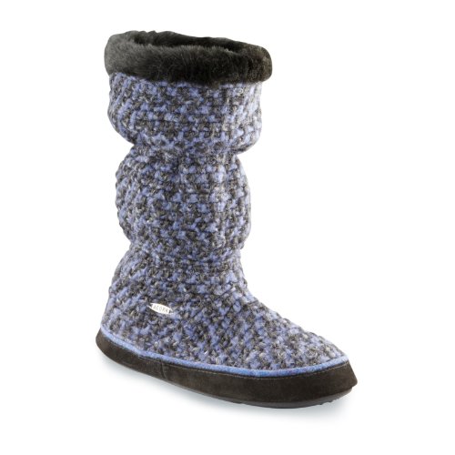 ACORN Women's Giona 11169 Faux Fur Boot,Cobalt Tweed,9.5-10.5 M US