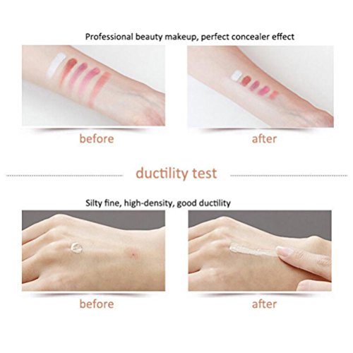 Correcting Concealer Cream BB Cream 15 Colors Palette + Makeup Brush Face Foundation Trimming Cover Dark Circles Freckles Acne Camouflage (A)