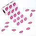 Satinior 3 Rolls Perforated Lip Stickers for DIY Decorating Crafting, Rosy Color, Totally 1200 Stickers