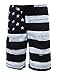 Men's American Flag Inspired Board Shorts X-Large Black/White