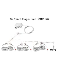 Tonton Cable de extensión de alimentación de 32.8 ft, 0.083 in x 0.217 in, compatible con cable adaptador de 12 V CC para CCTV cámara de seguridad IP cámara independiente DVR