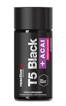 Active T5 Black Acai Fat Burner Stäkster erhältlicher Fettverbrenner mit hochdosierter Acai Beere zur Gewichtsabnahme, Fettve