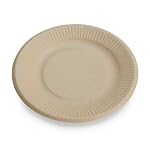 Earth's Natural Alternative Wheat Straw Fiber, Bagasse (Sugarcane) Tree Free 6" Plate, 50 Pack