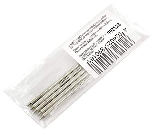 TROIKA Ballpoint Pen Refill - 99Z123 - Pack of 5 - Replacement Refill D1 - Blue - Printed - Line Width M - Writing Length 1,600-1,800 m Construction Multitask Ballpoint Pen Original