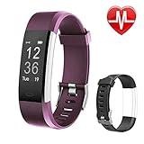 Letsfit Fitness Tracker HR, Activity Tracker Watch with Heart Rate Monitor, Pedometer, Sleep Monitor, 14 Sports Modes, Step Counter, Calorie Counter, IP67 Waterproof Fitness Watch for Kids Women Men