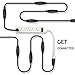Etekcity Short Power Extension Cord, Power Extension Cable, Outlet Saver, 3 Prong, 16AWG 13A, UL Listed (5 Pack, 1 Foot) , Black