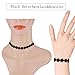 Prohouse(TM) Womens Vintage Black Lace Daisy Punk Gothic Tattoo Choker Necklace and Bracelet-4 Sets