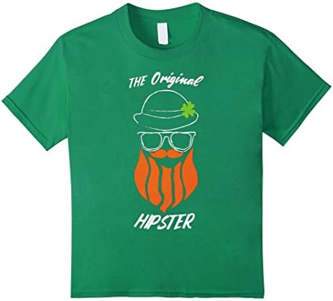 Kids The Original Hipster St. Patrick's Day 4 Kelly Green